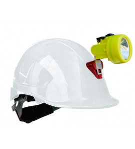 CASCO STEELPRO ABS MTA BLANCO CON PORTALAMPARA